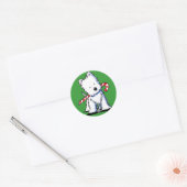 Westie Candycane Süsse KiniArt Stickers (Umschlag)