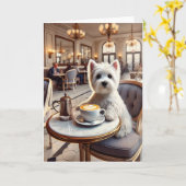 Westie Card - Leere Innenseite Karte (Gelbe Blume)