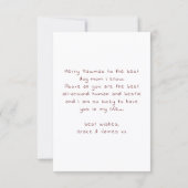 Westie Cheeky Dog Cute Christmas Card Personalise (Rückseite)
