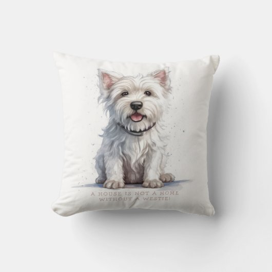 Westie Cheeky Niedlich Personalisiert Kissen (Vorderseite)