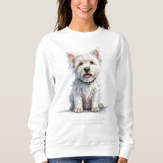 Westie Cheeky Niedlich Personalisiert Sweatshirt (Vorderseite)