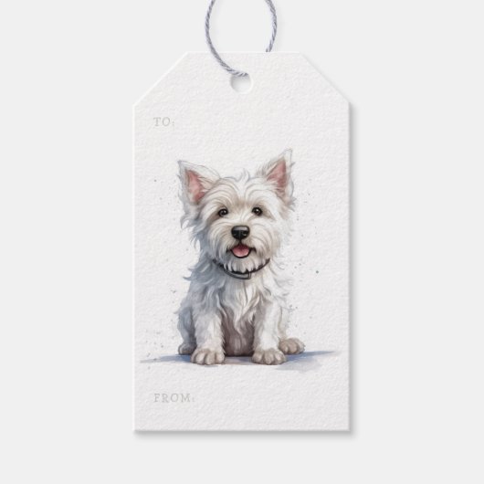 Westie Cheeky Niedlich Westie Lovers Gift Tag Geschenkanhänger (Vorderseite)