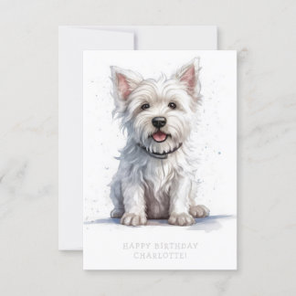 Westie Cheeky Niedliche Geburtstag Card Personaliz