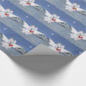 Westie Christmas Angel Geschenkpapier (Ecke)