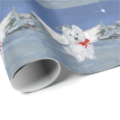 Westie Christmas Angel Geschenkpapier (Rolleneckpunkt)