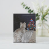 WESTIE CHRISTMAS AWE FEIERTAGSPOSTKARTE (Stehend Vorderseite)