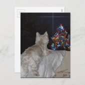 WESTIE CHRISTMAS AWE FEIERTAGSPOSTKARTE (Vorne/Hinten)