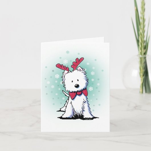 Westie Christmas Card Dankeskarte (Vorderseite)