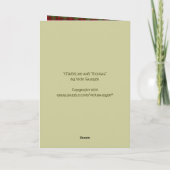 Westie Christmas Card Feiertagskarte (Rückseite)