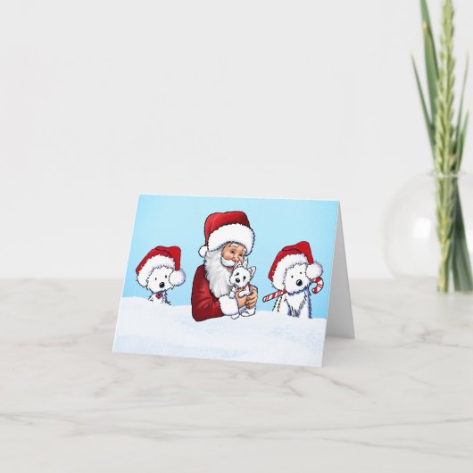 Westie Christmas Card Feiertagskarte (Vorderseite)