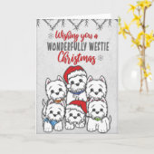 Westie Christmas Card Karte (Gelbe Blume)