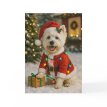 Westie Christmas Card