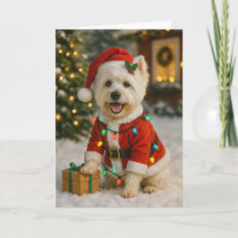 Westie Christmas Card Karte