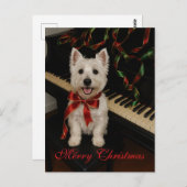 Westie Christmas Card Postkarte (Vorne/Hinten)