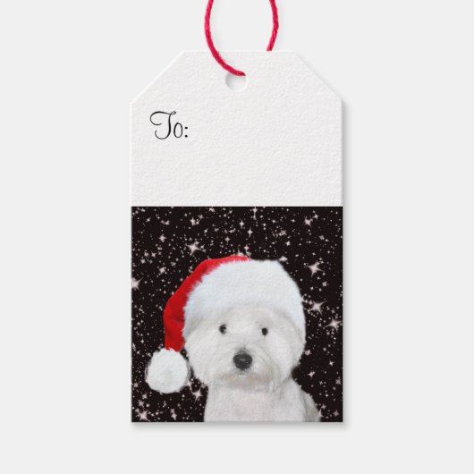 Westie Christmas Geschenkanhänger (Vorderseite)
