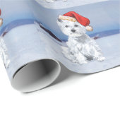 Westie Christmas Geschenkpapier (Rolleneckpunkt)