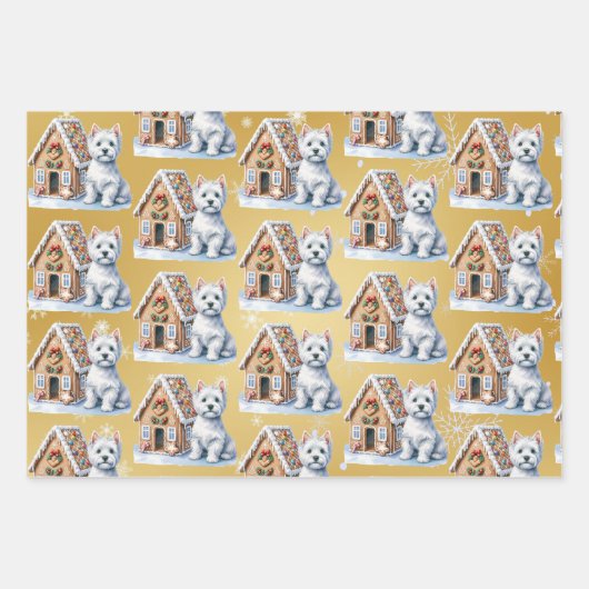 Westie Christmas Geschenkpapier Set (Vorderseite 2)