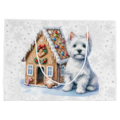 Westie Christmas Geschenktasche Große Geschenktüte (Rückseite)