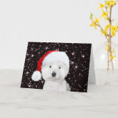 Westie Christmas Karte (Gelbe Blume)