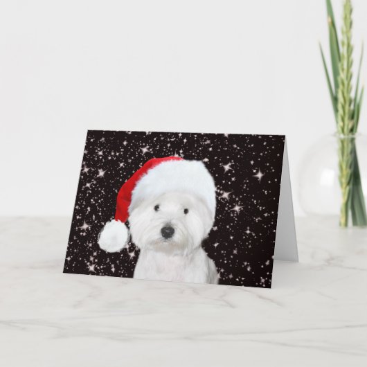 Westie Christmas Karte (Vorderseite)