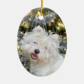 Westie Christmas Keramikornament (Vorne)