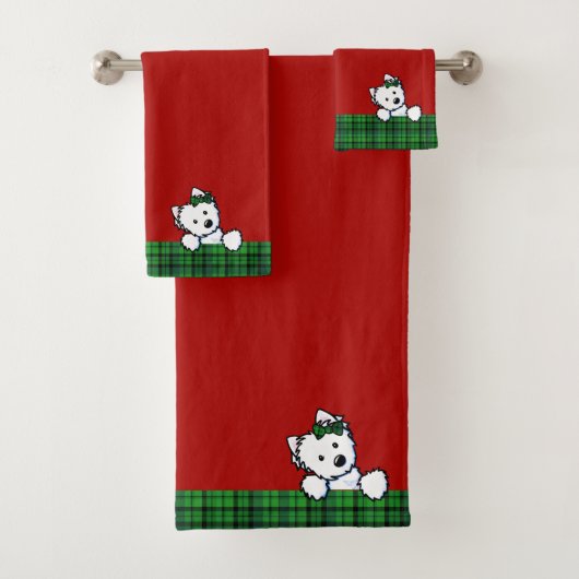 Westie Christmas KiniArt Towel Set (Insitu)