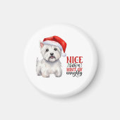 Westie Christmas Magnet (Vorne)