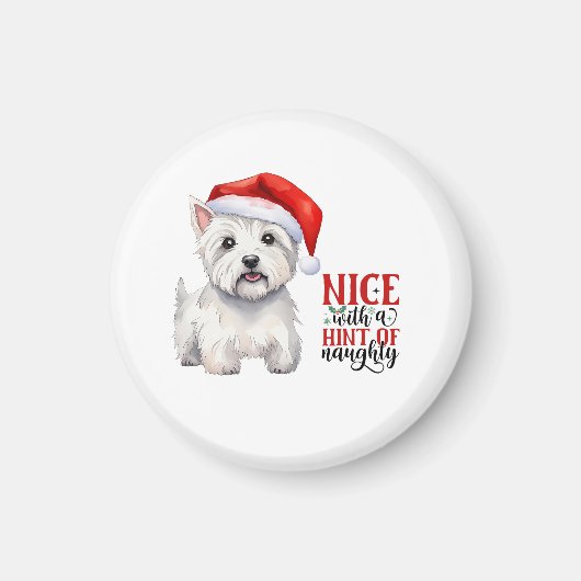 Westie Christmas Magnet (Vorne)