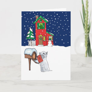 Westie Christmas Mail Feiertagskarte