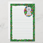Westie Christmas Open Geschenke Briefpapier (Vorne/Hinten)