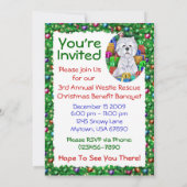 Westie Christmas Open Geschenke Einladung (Rückseite)