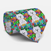 Westie Christmas Open Geschenke Krawatte (Gerollt)