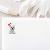 Westie Christmas Rücksendeadressen-Aufklebers (Insitu)