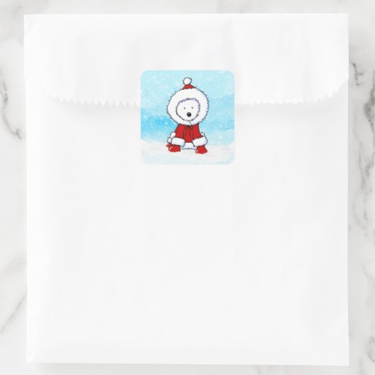 Westie Christmas Stickers (Tasche)