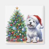Westie Christmas Tree Magnet (Vorne)