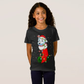 Westie Christmas Tree Westie Weihnachtsmannmütze L T-Shirt (Vorne ganz)
