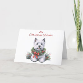 Westie Christmas wünschcard Feiertagskarte
