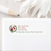 Westie Christmas wünscht Rücksendeadressen-Aufkleb (Insitu)