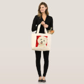 Westie Color Block Jumbo Stoffbeutel (Vorderseite (Model))