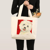 Westie Color Block Jumbo Stoffbeutel (Vorderseite (Produkt))