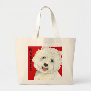 Westie Color Block Jumbo Stoffbeutel