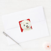 Westie Color Block Quadratischer Aufkleber (Umschlag)