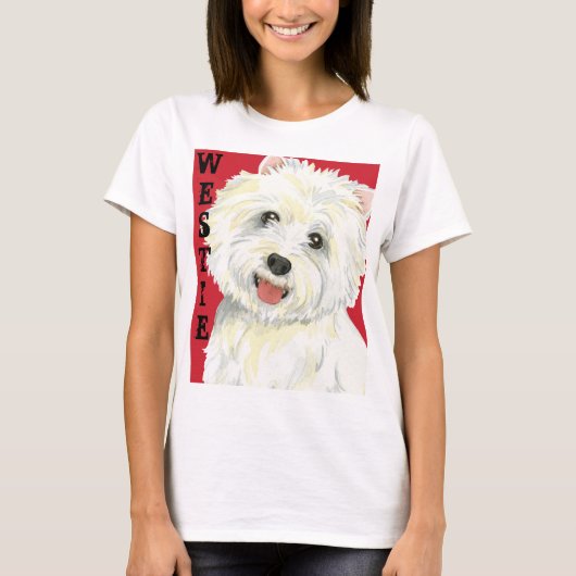 Westie Color Block T-Shirt (Vorderseite)