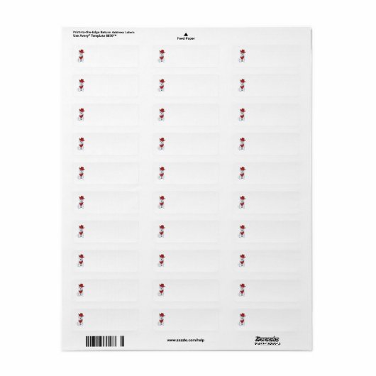 Westie Cowboy Return Address Label (Vorne)
