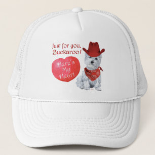 Westie Cowboy Valentine Truckerkappe