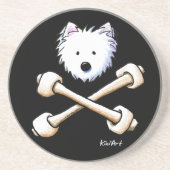 Westie & Crossbones Untersetzer (Vorne)