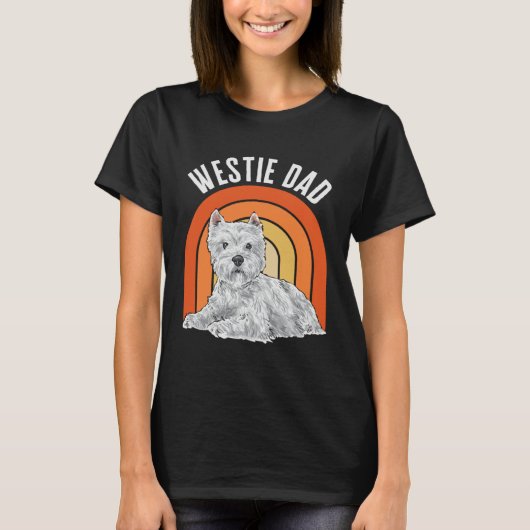 Westie Dad Dog Dad West Highland White Terrier T-Shirt (Vorderseite)