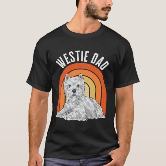 Westie Dad Dog Dad West Highland White Terrier T-Shirt (Vorderseite)