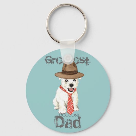 Westie Dad Schlüsselanhänger (Vorderseite)