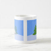 Westie Dekorieren eines Weihnachtsbaumes im Wald Kaffeetasse (Mittel)
